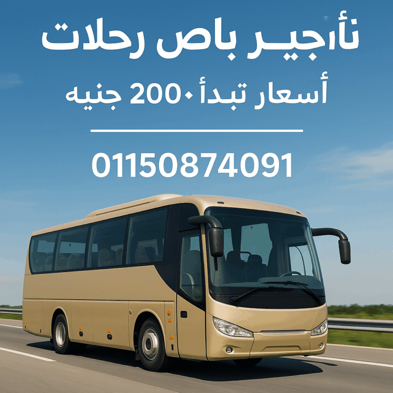 تأجير باص رحلات وسياحي مكيف في مصر – راحة وأمان لكل المشاوير